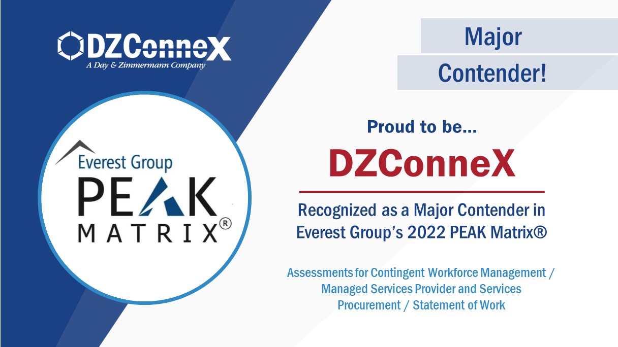 Yoh/DZConneX Recognized as a Major Contender in Everest Group's 2022 PEAK Matrix® Assessments for Contingent Workforce Management / MSP and Services Procurement / SOW